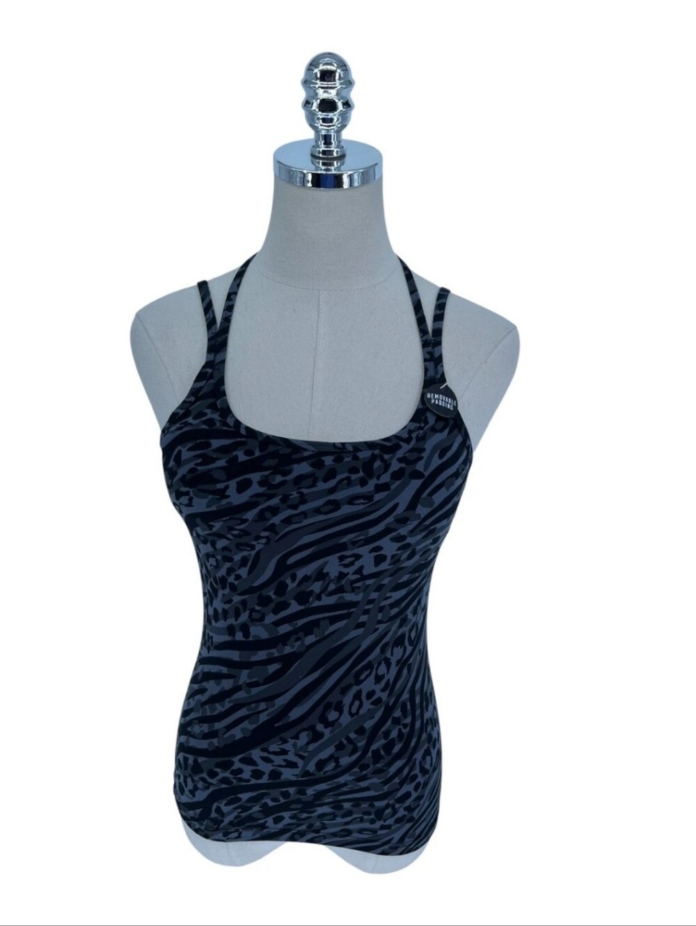 VICTORIA'S secret pink buttery soft brami tank top XSMALL BLACK LEOPARD